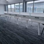 1200W Mm White 10 Person Bench Desks