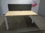 1400W Mm Ntt Bench Desks With White Legs - Image 5