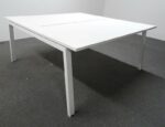 1400W Mm White Elite Linnea Bench Desks With White Legs - Image 3