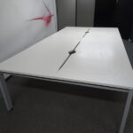 1600W Mm Bench Desks With White Tops