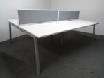 1200W Mm Bench Desks With White Top