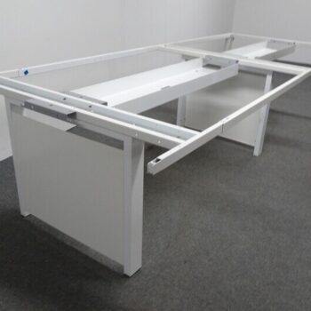 1400 - 1600W Mm White Bench Desks