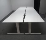 1400W Mm Techo White Bench Desks - Image 2