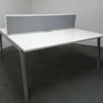 1600W Mm Bench Desks With White Top