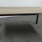1600W Mm Freestanding Desk With Nebraska Oak Top