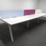 Assman Triass 1400W Mm Bench Desks With Perspex Screens