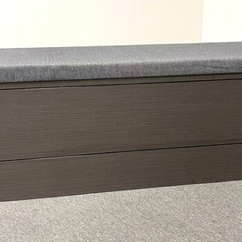 Grey Upholstered Bench