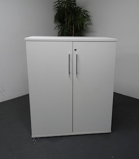 Used White Wooden Cupboards