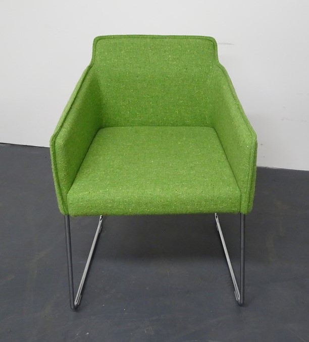 DSC04731 Used Allermuir Tommo Chair In Green Tweed