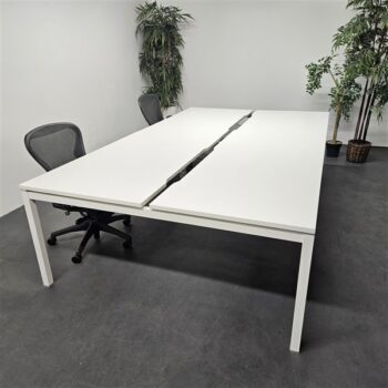 Used White Bench Desks 1400 mm