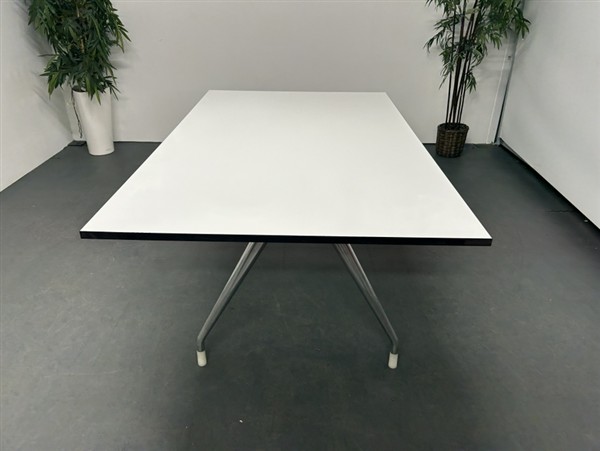 White Meeting Table 2000 mm Used White Meeting Table 2000 mm