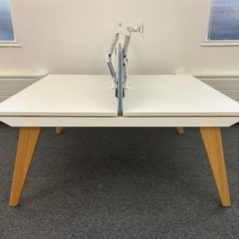 Used White Bench Desks 1400 mm
