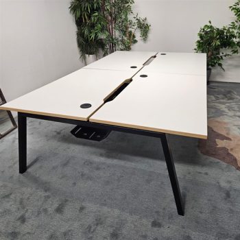 Used White Bench Desks 1400 mm 1