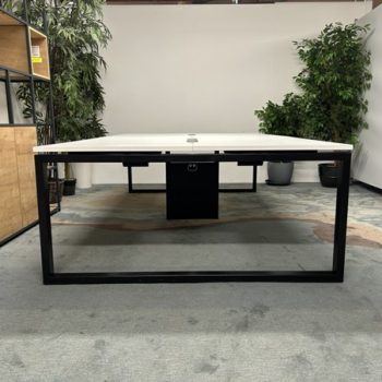 Used White Back to Back Bench Desks