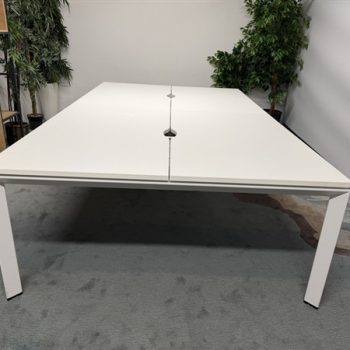 Used White Bench Desks 1400 mm