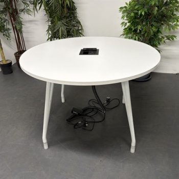 Used Round Meeting Table With Power 1100mm