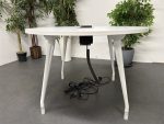 Round Meeting Table With Power 1100mm - Image 2