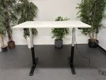 Used White Electric Height Adjustable Sit Stand Desk 1400 mm